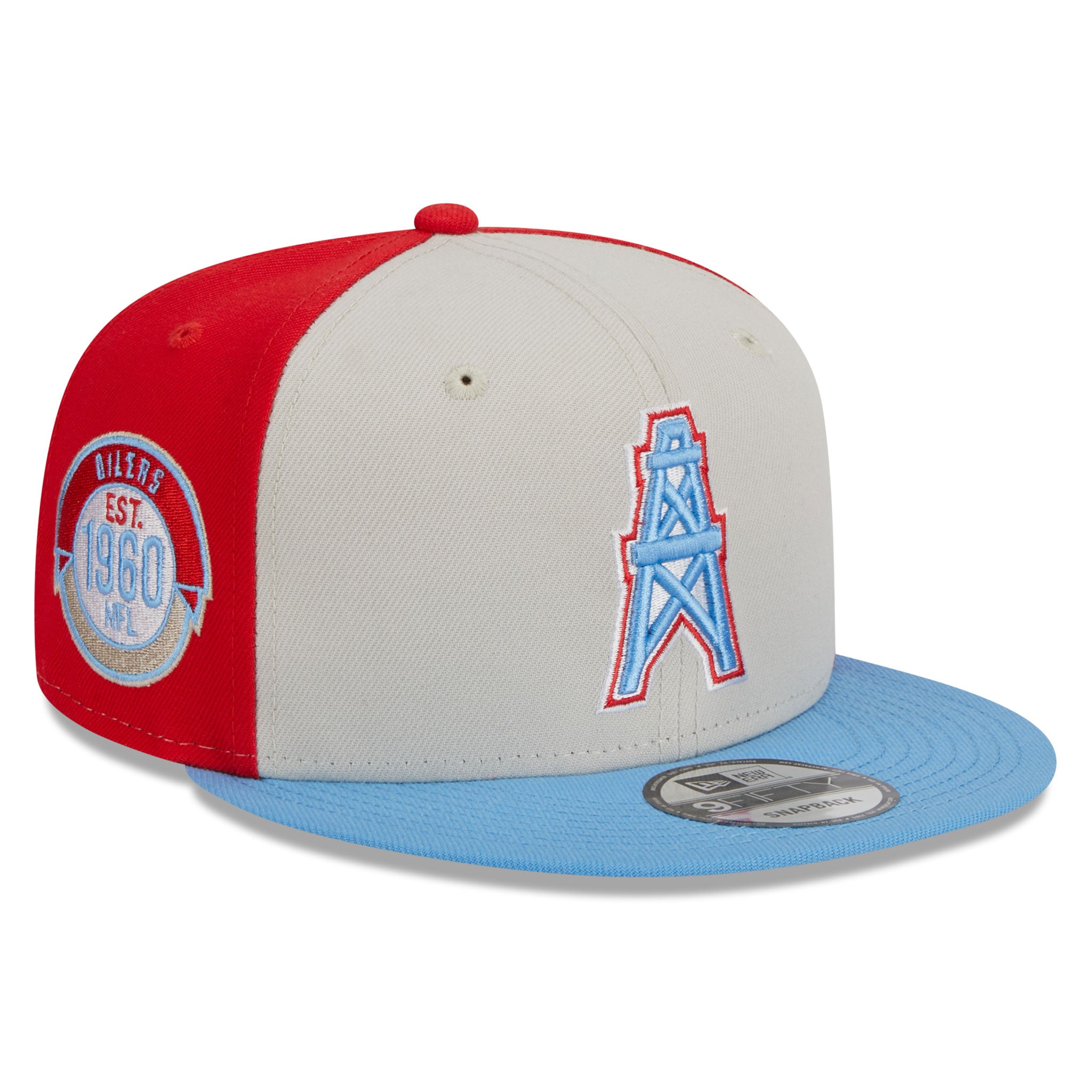 Houston Oilers 2023 Sideline Historic 9FIFTY Snapback Hat, by New Era