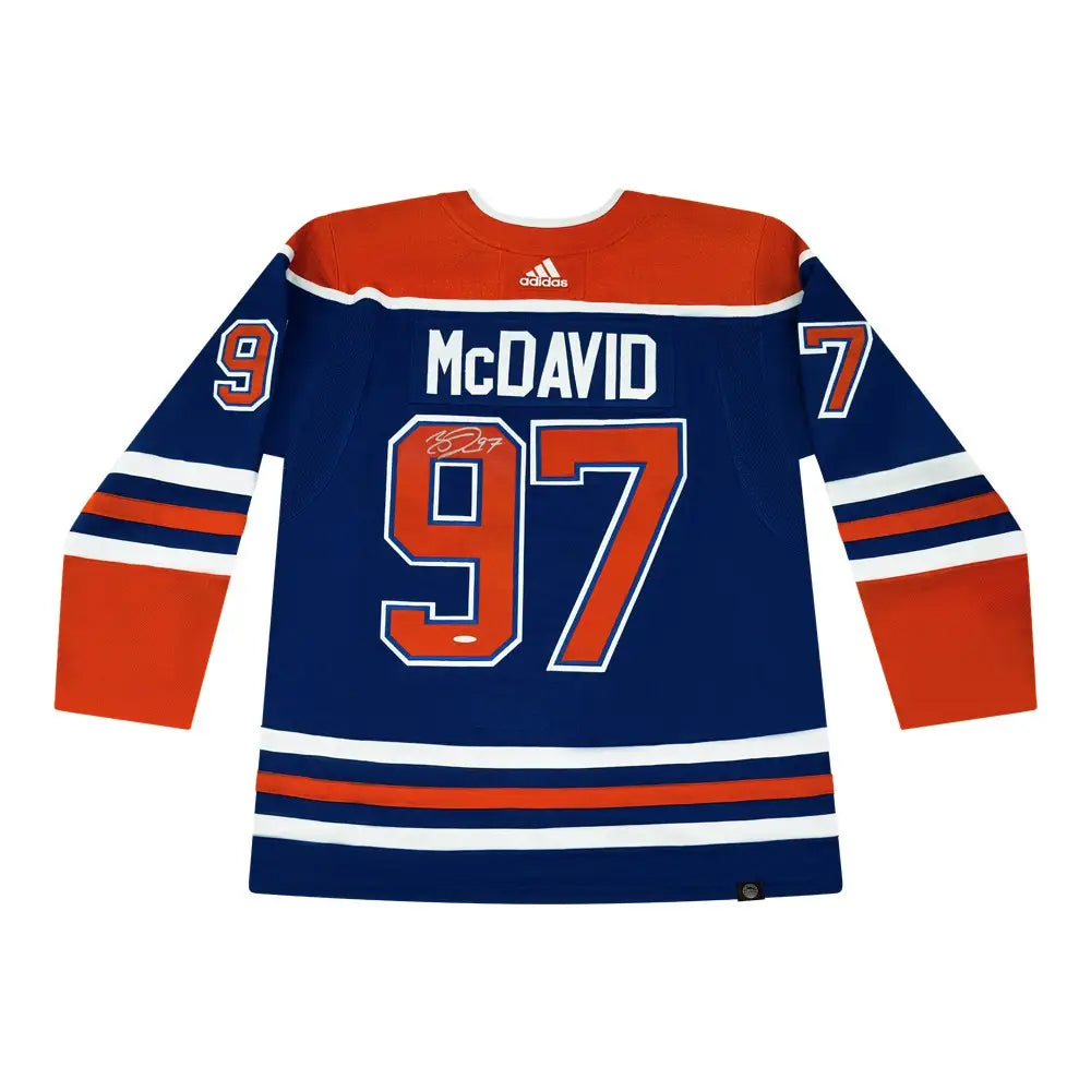 Connor McDavid Signed Edmonton Oilers adidas Royal Home Pro Jersey Pro Am Sports