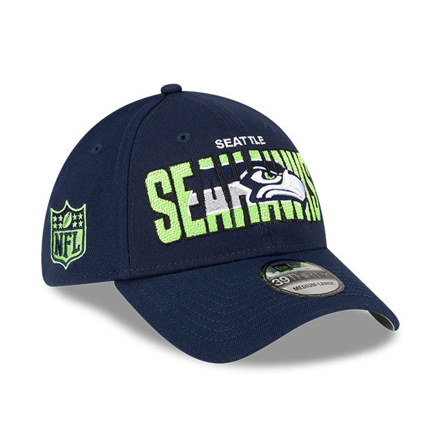 New Era Mens Seattle Seahawks NFL Team Wordmark T-Shirt - Navy