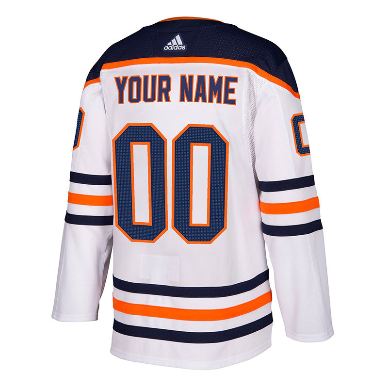 ANY NAME AND NUMBER EDMONTON OILERS HOME OR AWAY AUTHENTIC ADIDAS