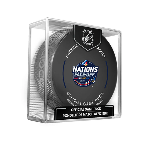 2025 NHL 4 Nations Face-Off Championship Final Official Game Puck Design