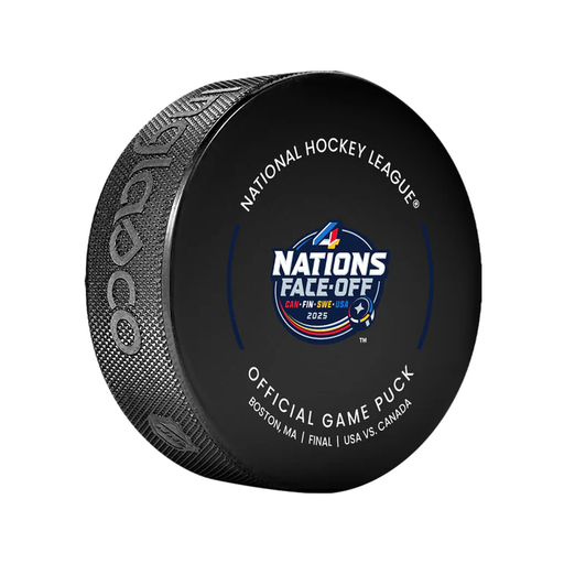 2025 NHL 4 Nations Face-Off Championship Final Official Game Puck Design