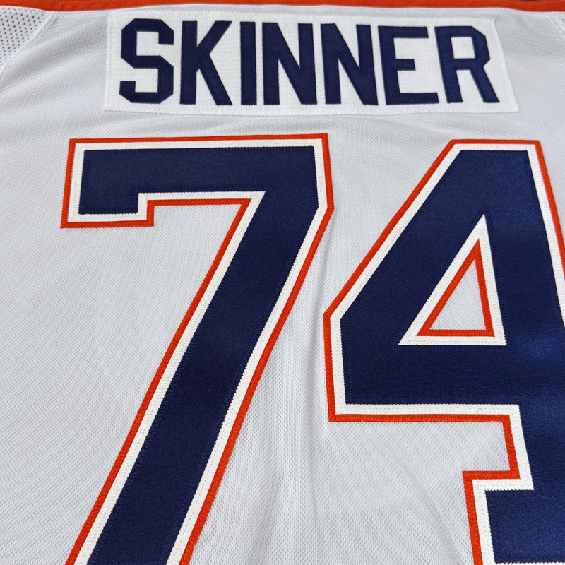 Stuart Skinner Edmonton Oilers Fanatics Premium Road Jersey with On Ice Cresting