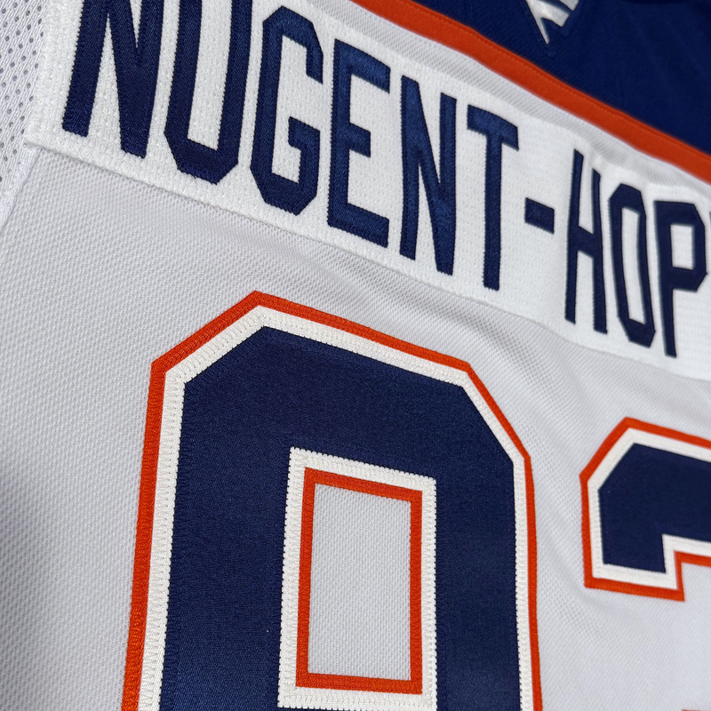 Ryan Nugent-Hopkins Edmonton Oilers Fanatics Premium Road Jersey with On Ice Cresting