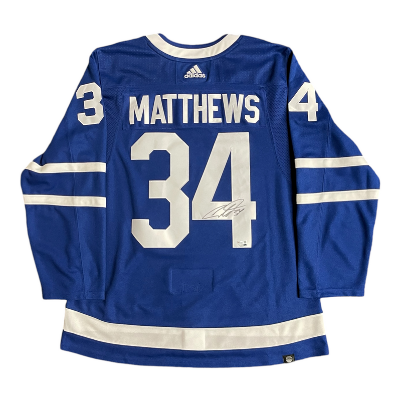 Auston Matthews Signed Toronto Maple Leafs Blue adidas Authentic Jerse Pro Am Sports