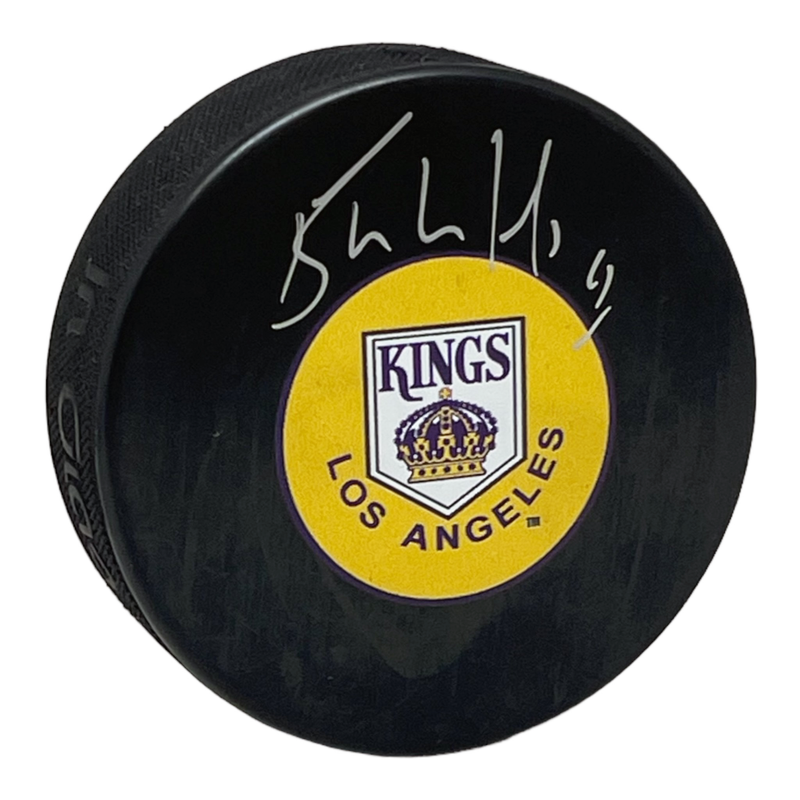 Bernie Nicholls Signed Los Angeles Kings Puck