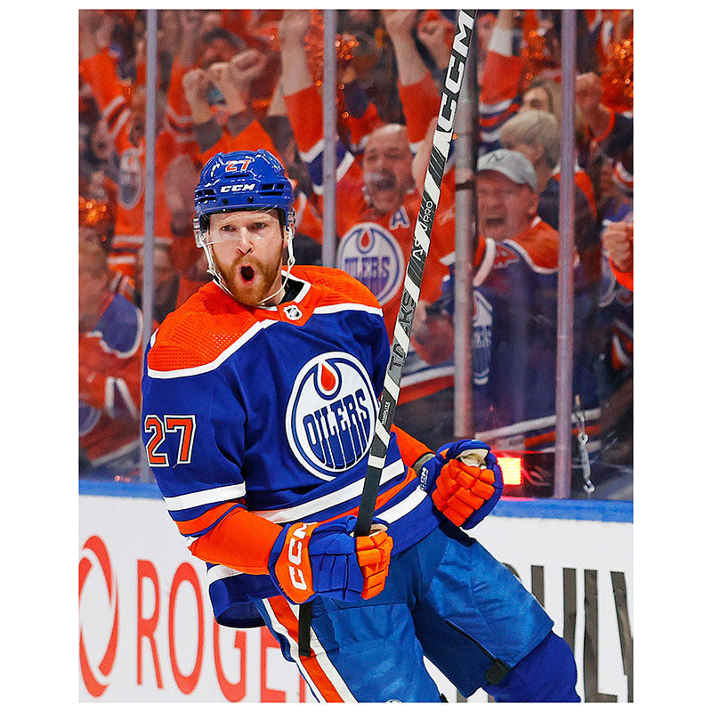 Brett Kulak Edmonton Oilers Autographed Playoff Goal Celebration 8x10 Photo