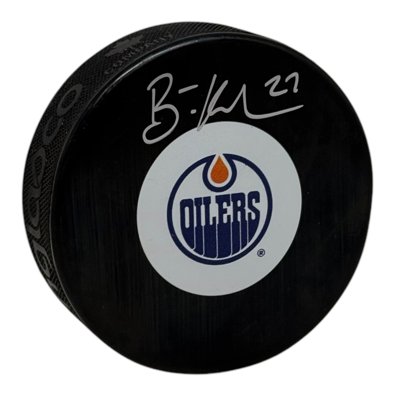 Brett Kulak Signed Edmonton Oilers Puck