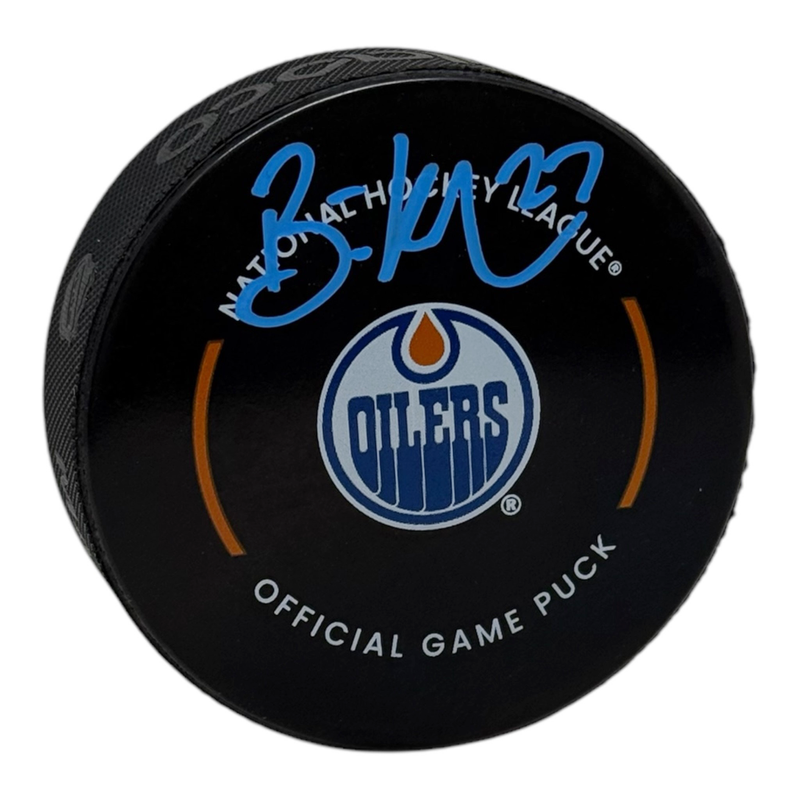 Brett Kulak Signed Edmonton Oilers Official Game Puck