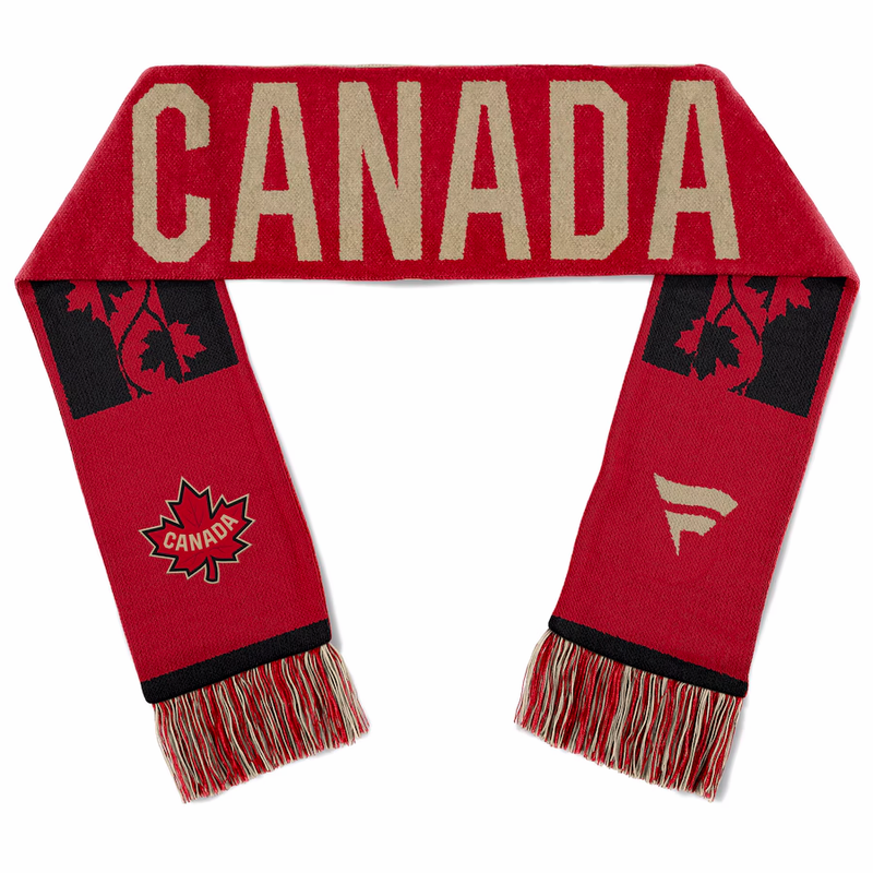 Canada Fanatics Red/Natural 2025 4 Nations Face-Off Team Scarf