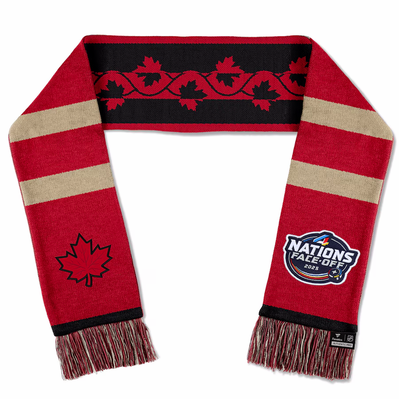 Canada Fanatics Red/Natural 2025 4 Nations Face-Off Team Scarf