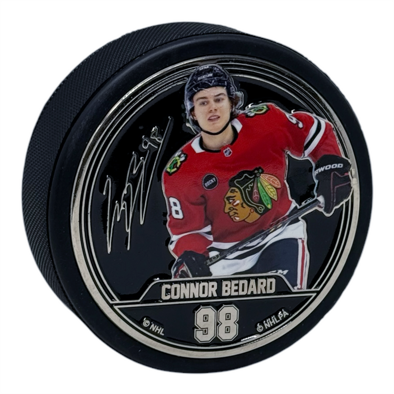 Connor Bedard Chicago Blackhawks 2D Medallion Puck