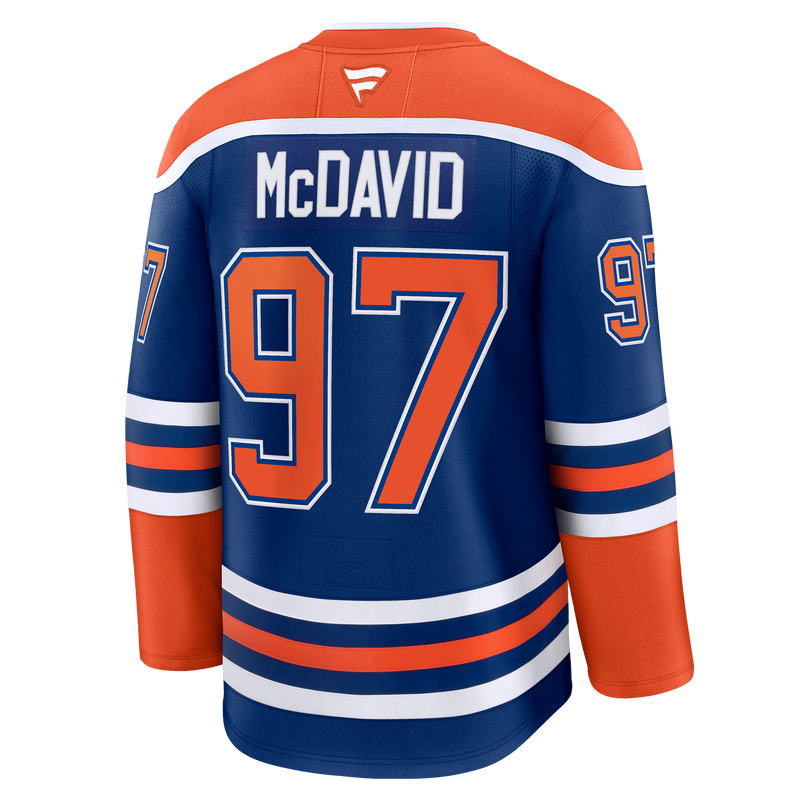 Connor McDavid Edmonton Oilers Fanatics Premium Home Jersey with On Ice Cresting