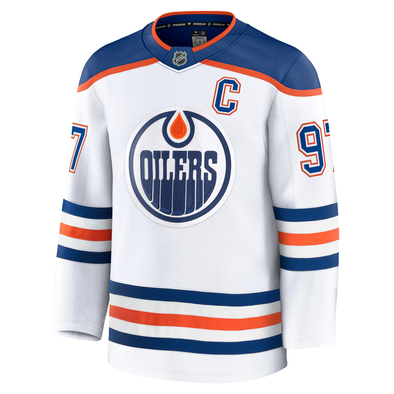 Connor McDavid Edmonton Oilers Fanatics Premium Road Jersey with On Ice Cresting