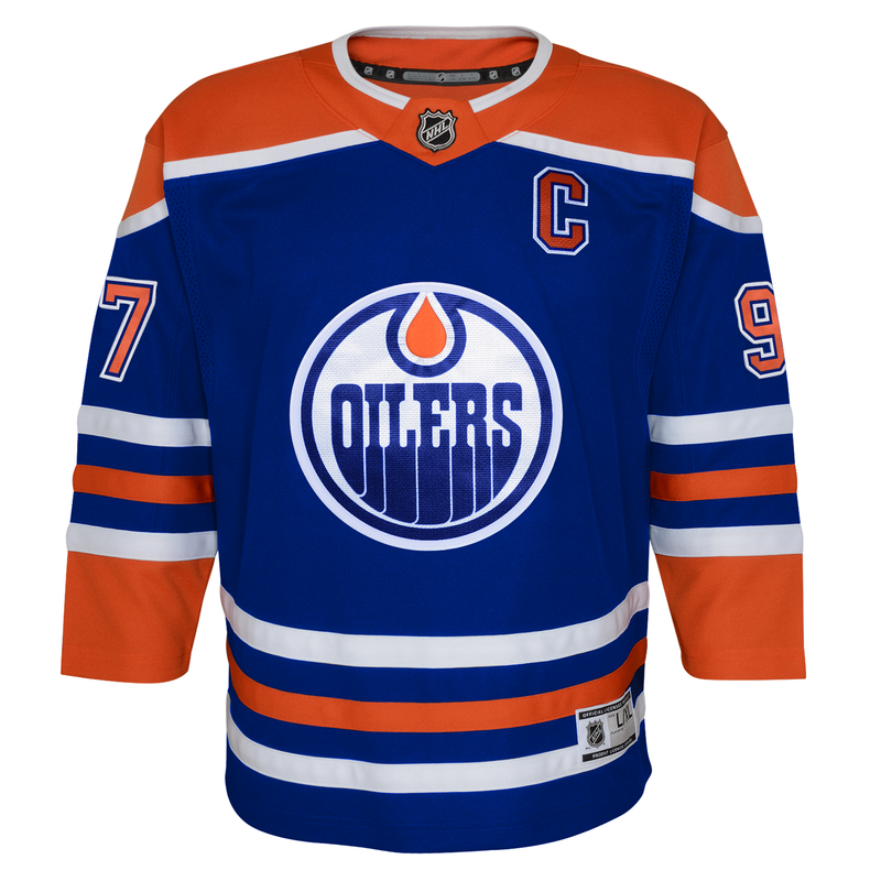 Connor McDavid Youth Edmonton Oilers Home Blue Premier Replica Jersey