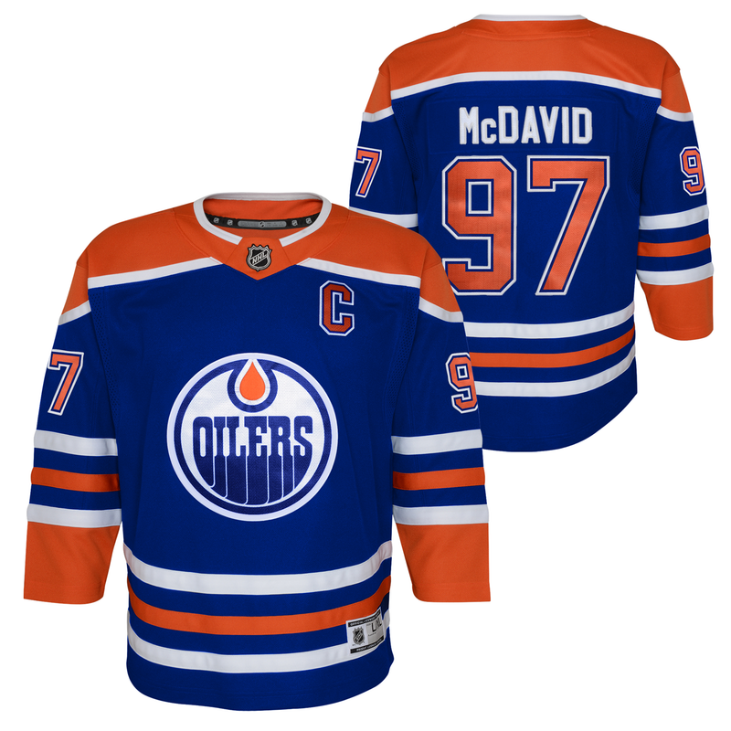 Connor McDavid Youth Edmonton Oilers Home Blue Premier Replica Jersey