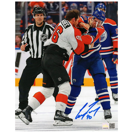 Corey Perry Signed Edmonton Oilers Fighting 8x10 Photo