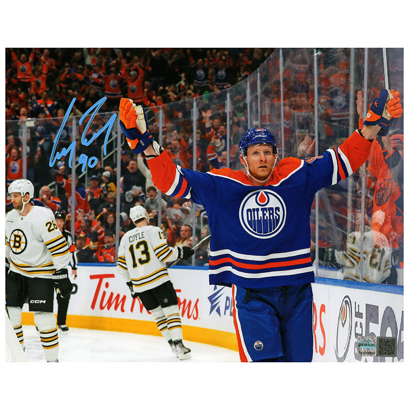 Corey Perry Signed Edmonton Oilers Goal Celebration 8x10 Photo