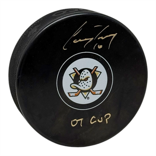 Corey Perry Signed Anaheim Ducks Puck Small Size Logo Inscribed "07 CUP"