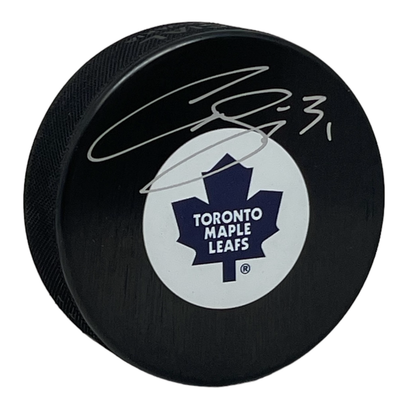 Curtis Joseph Signed Toronto Maple Leafs Puck