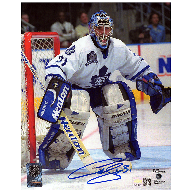 Curtis Joseph Signed Toronto Maple Leafs Watching The Play 8x10 Photo