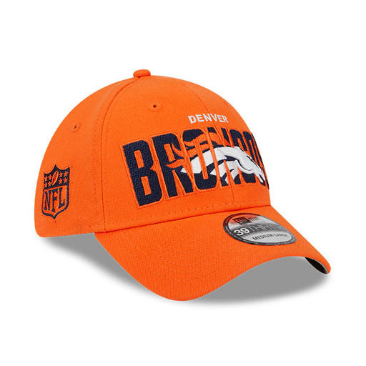 Denver Broncos New Era 2023 NFL Draft 39THIRTY Stretch Fit Hat Orange