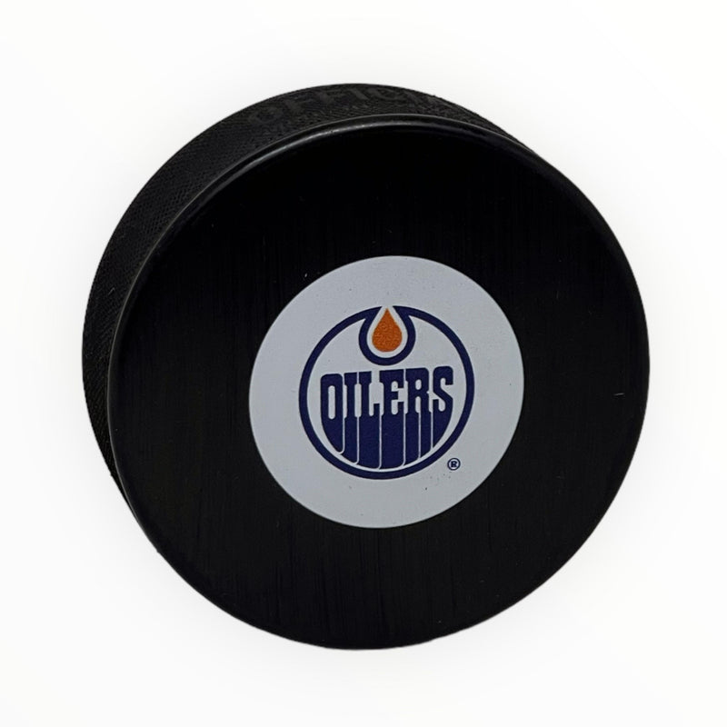 Adam Henrique Edmonton Oilers Autographed Mid Size Logo Puck