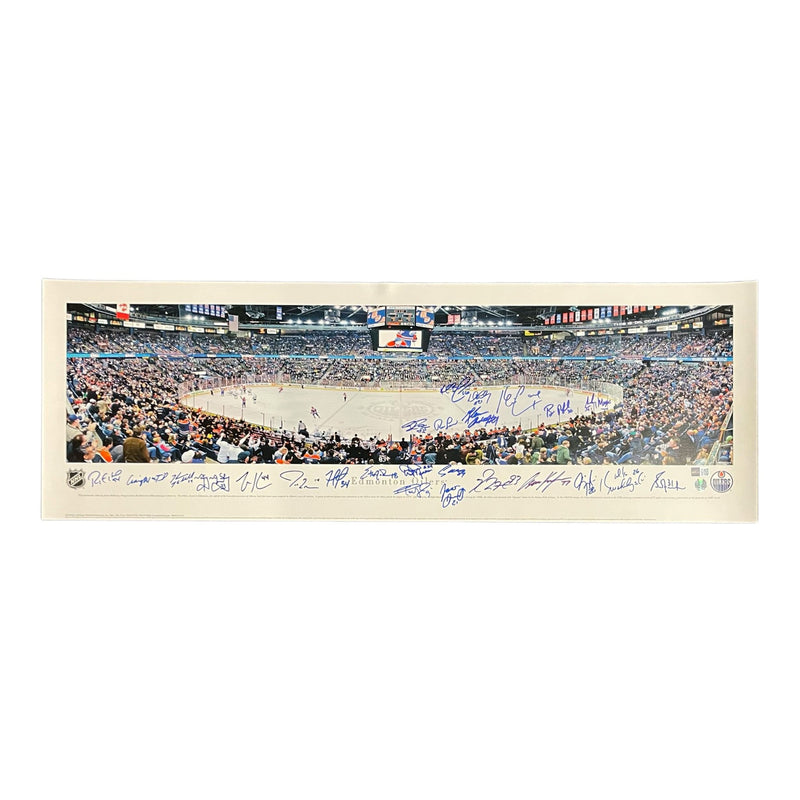 Mark Messier Edmonton Oilers Multi (28) Signed Rexall Place 13x40 Panoramic Print