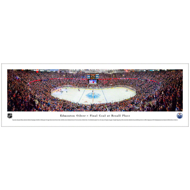 Edmonton Oilers Last Goal At Rexall Place Panoramic Print