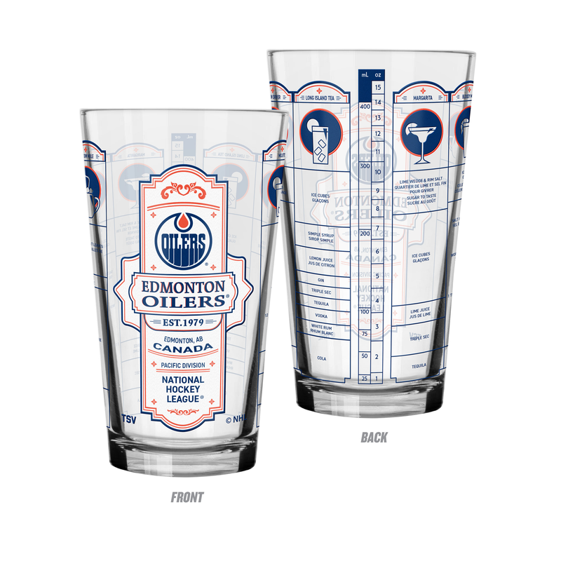 Edmonton Oilers 16oz Mixing Glass Bartender's