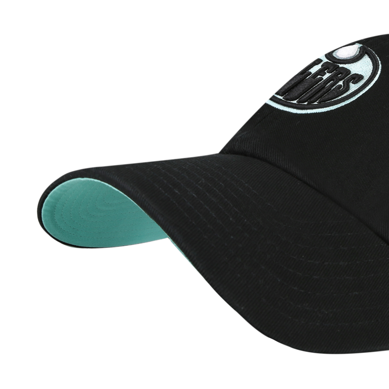 Edmonton Oilers Black Mint Double Under '47 Clean Up Hat