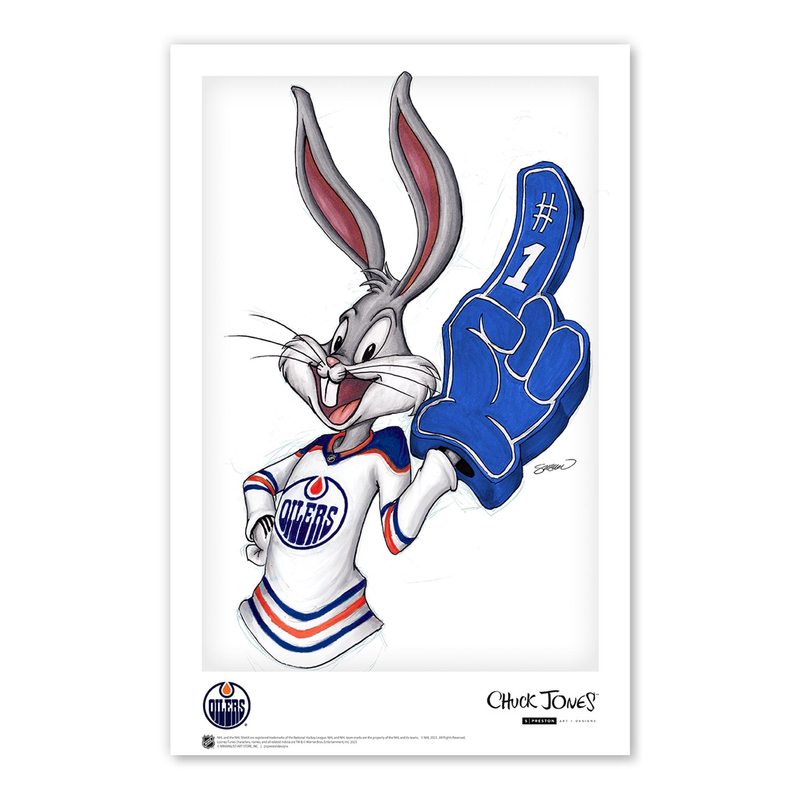 Edmonton Oilers Buggs Bunny 11x17 Poster Print