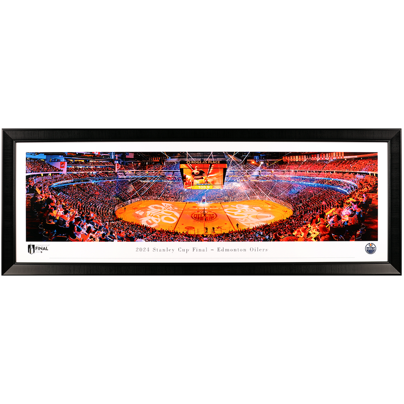 Edmonton Oilers Game 4 2024 Stanley Cup Final Rogers Place Panoramic Print Framed