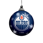 Edmonton Oilers LED Light Up Ball Christmas Tree Ornament 2 PK