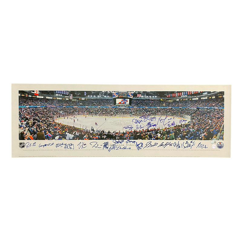 Edmonton Oilers Multi (26) Signed Rexall Place 13x40 Panoramic Print