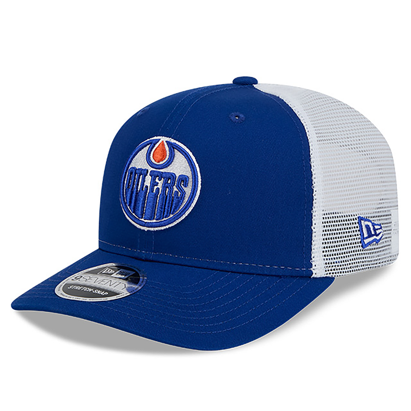 Edmonton Oilers New Era Basic Logo 9SEVENTY Stretch Snap Trucker Hat