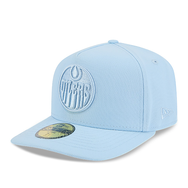 Edmonton Oilers New Era Color Pack Glacial Blue 59FIFTY A-Frame Fitted Hat