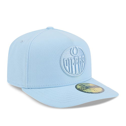 Edmonton Oilers New Era Color Pack Glacial Blue 59FIFTY A-Frame Fitted Hat