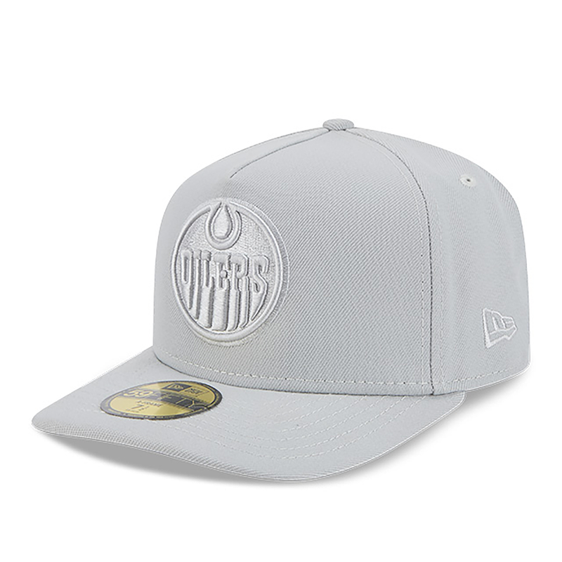 Edmonton Oilers New Era Color Pack Stone Grey 59FIFTY A-Frame Fitted Hat