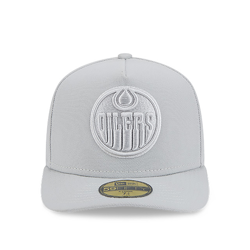 Edmonton Oilers New Era Color Pack Stone Grey 59FIFTY A-Frame Fitted Hat