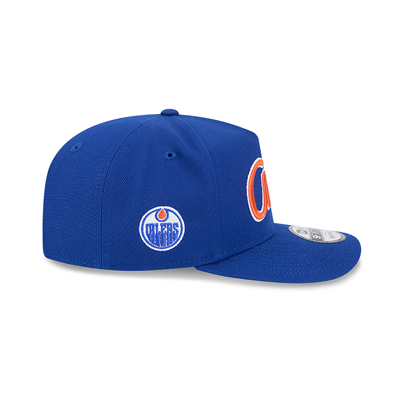 Edmonton Oilers New Era Script 9FIFTY A-Frame Snapback Hat