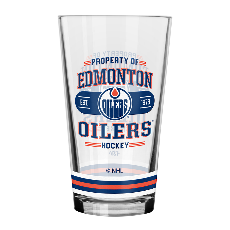 Edmonton Oilers 16oz Mixing Glass Property Of