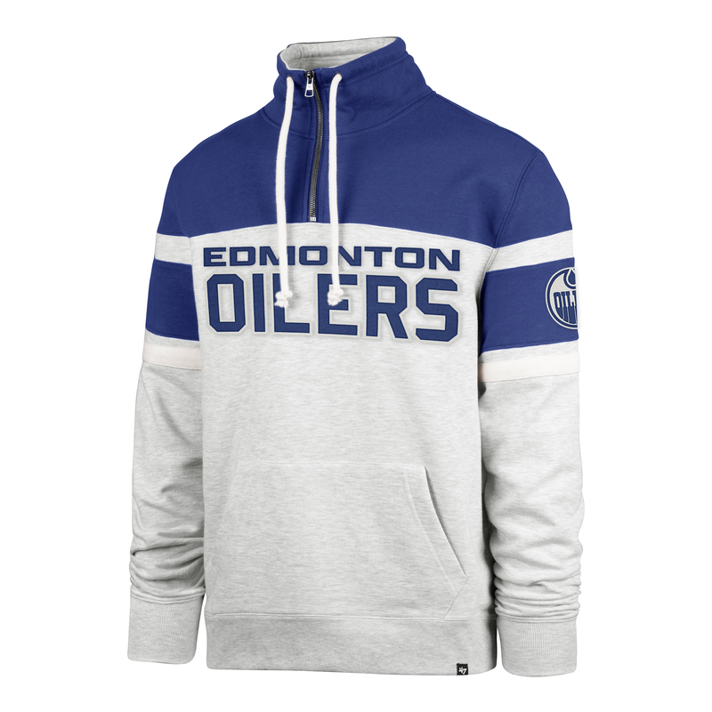 Edmonton Oilers '47 Double Header Bay Ridge 1/4 Zip Fleece