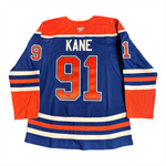 Evander Kane Signed Edmonton Oilers Fanatics Home Royal Premium Jersey