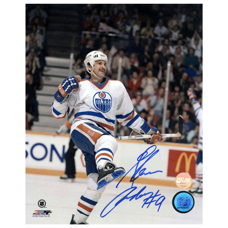 Glenn Anderson Signed Edmonton Oilers Celebration 8x10 Photo