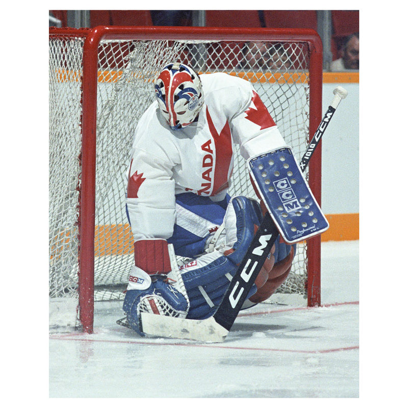 Grant Fuhr Team Canada Autographed Canada Cup Action 8x10 Photo