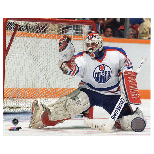 Grant Fuhr Autographed Edmonton Oilers 36x44 Framed Jersey Display