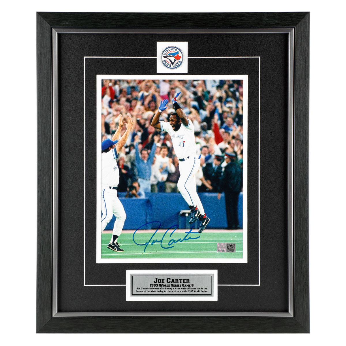 JOE CARTER autographed World Series winning home run 11x14 photo