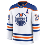 Leon Draisaitl Edmonton Oilers Fanatics Premium Road Jersey with On Ice Cresting