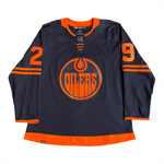 Leon Draisaitl Signed Edmonton Oilers Alternate Navy adidas Authentic Jersey